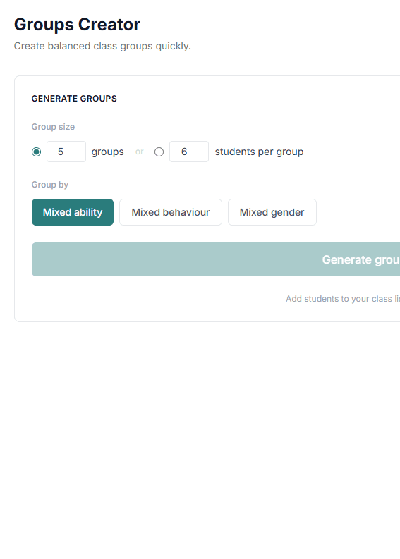 Groups Creator