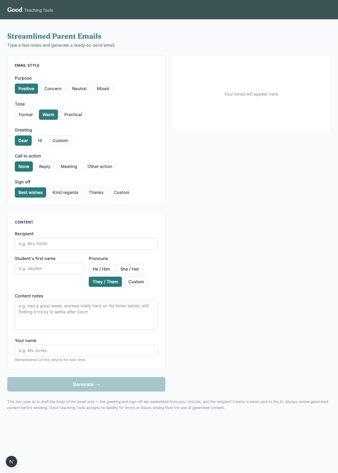 Streamlined Parent Emails